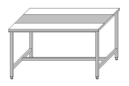 Stół roboczy centralny otwarty wzmocniony z deskami do krojenia 2000x1200x850