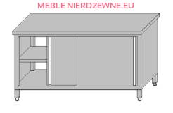 Stół przelotowy z półką – drzwi przesuwne 2000x600x850