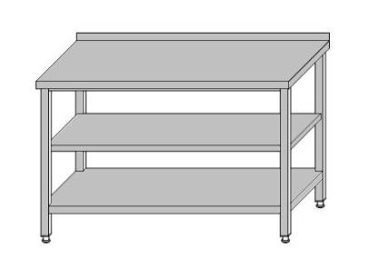 Stół przyścienny z dwoma półkami  400x800x850