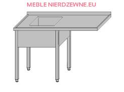 Stół ze zlewem i miejscem na zmywarkę 1200x600x850