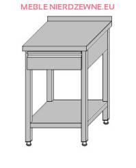 Stół roboczy przyścienny z szufladą pod blatem i półką 600x700x850