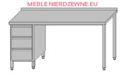 Stół otwarty z blokiem 3-szuflad dla pojemników GN 1/1 1600x700x850