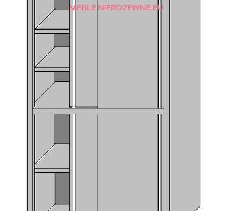 Szafa magazynowa dzielona 2-drzwiowa o głębokości 600 mm